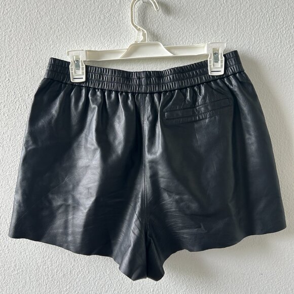 Maje Leather Mini Shorts Size Large - Picture 3 of 4